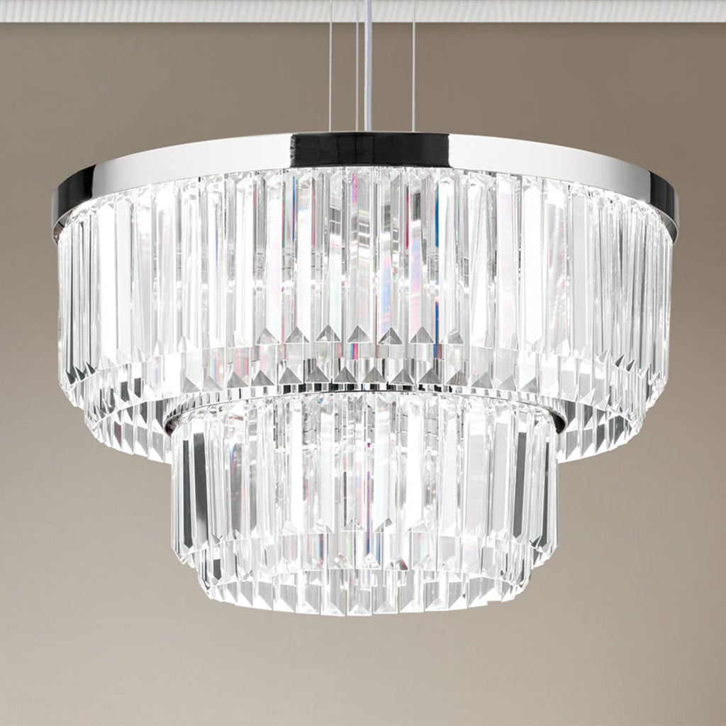 LED pendellampe Prism krystallglass dimbar forfra