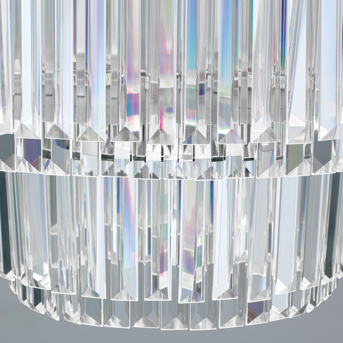 LED pendellampe Prism krystallglass dimbar med justerbart oppheng