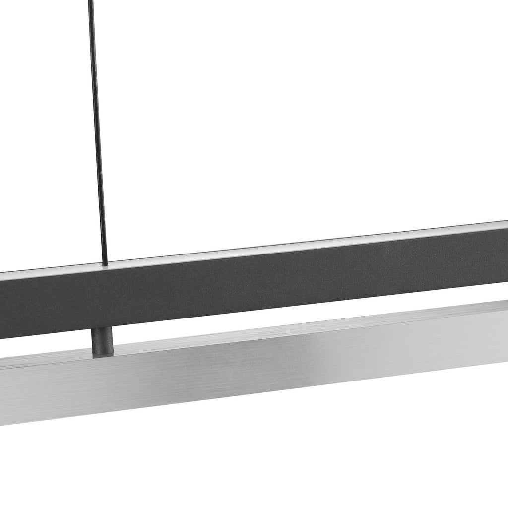 LED pendellampe Pulse metall svart/krom 120 cm detalj