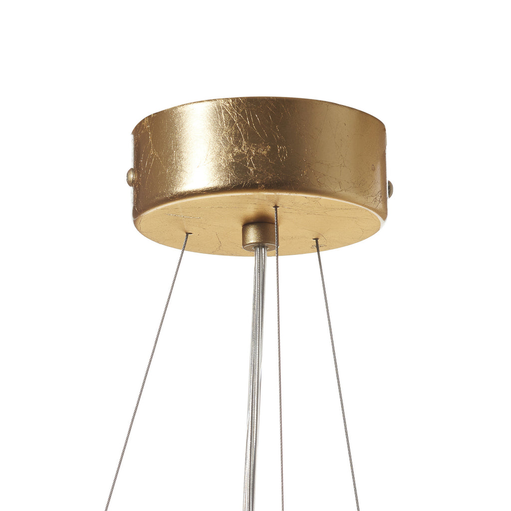 LED pendellampe Pura bladgull lysdetalj