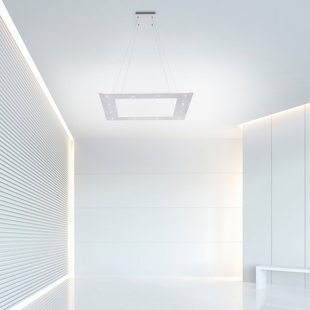 Baksiden av LED pendellampe Pure Cosmo 50x50 cm aluminium