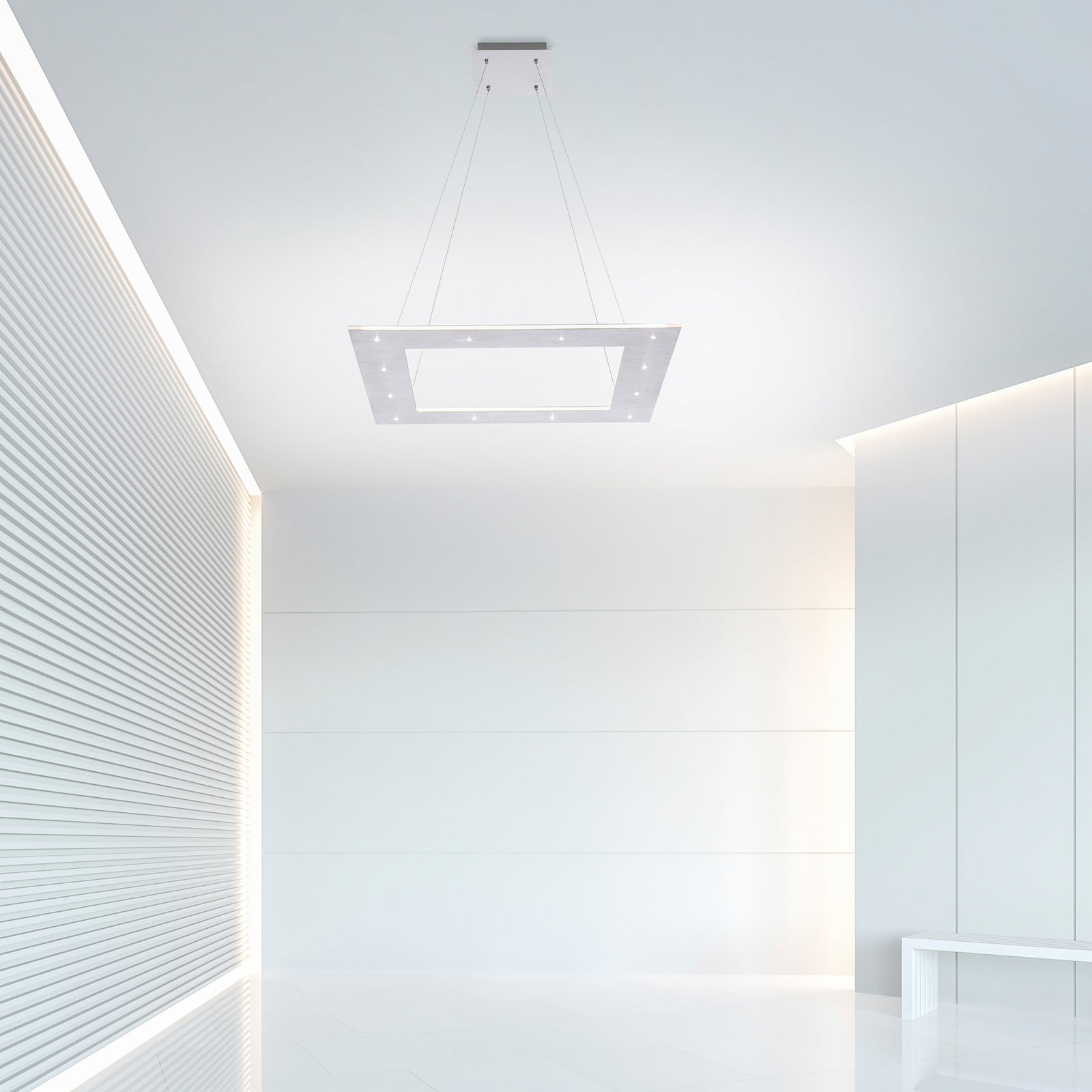 Baksiden av LED pendellampe Pure Cosmo 50x50 cm aluminium
