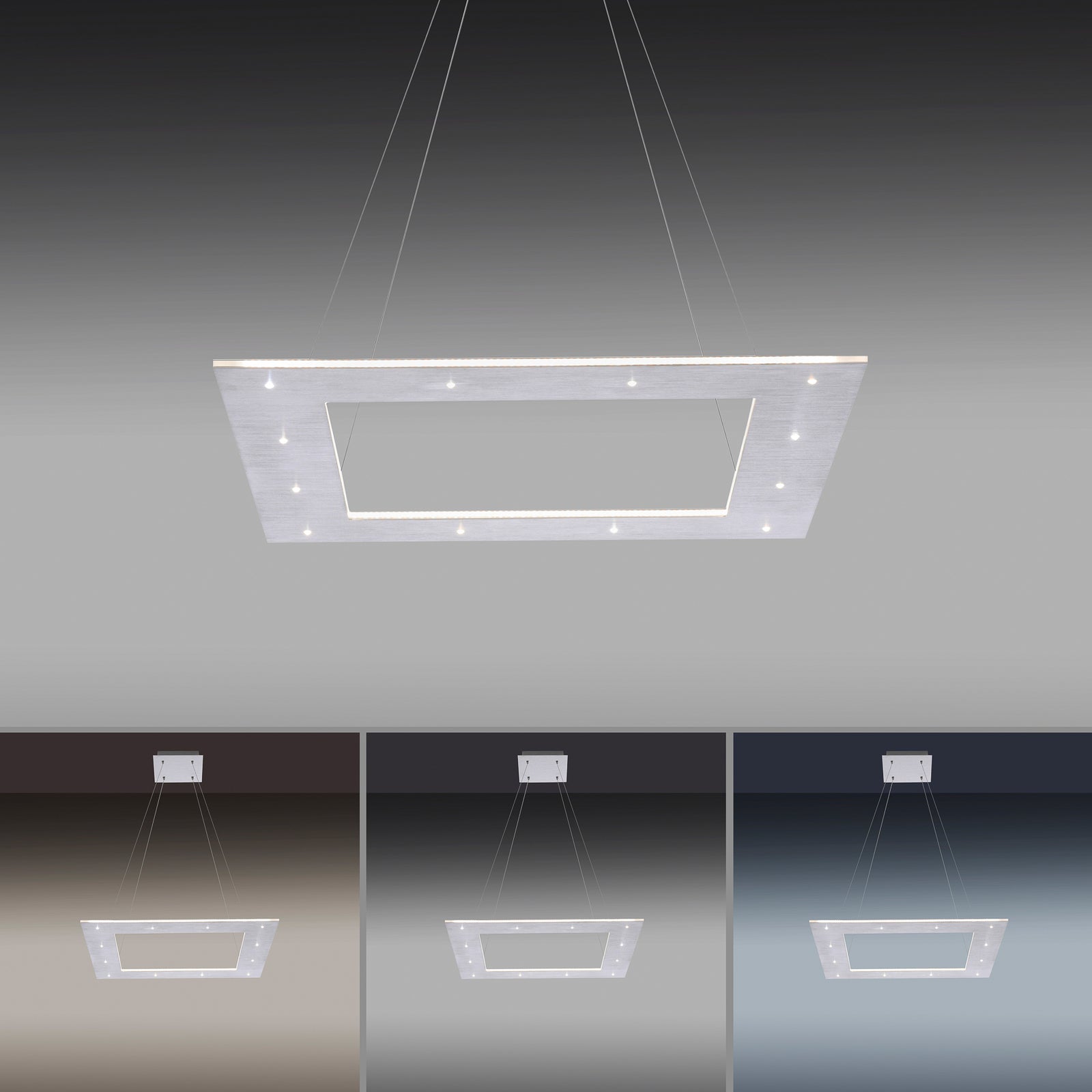 Detalj av LED pendellampe Pure Cosmo 50x50 cm aluminium