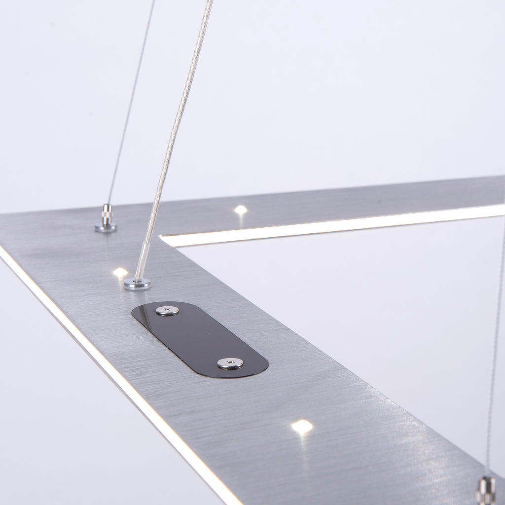 Nærbilde av LED pendellampe Pure Cosmo 50x50 cm aluminium