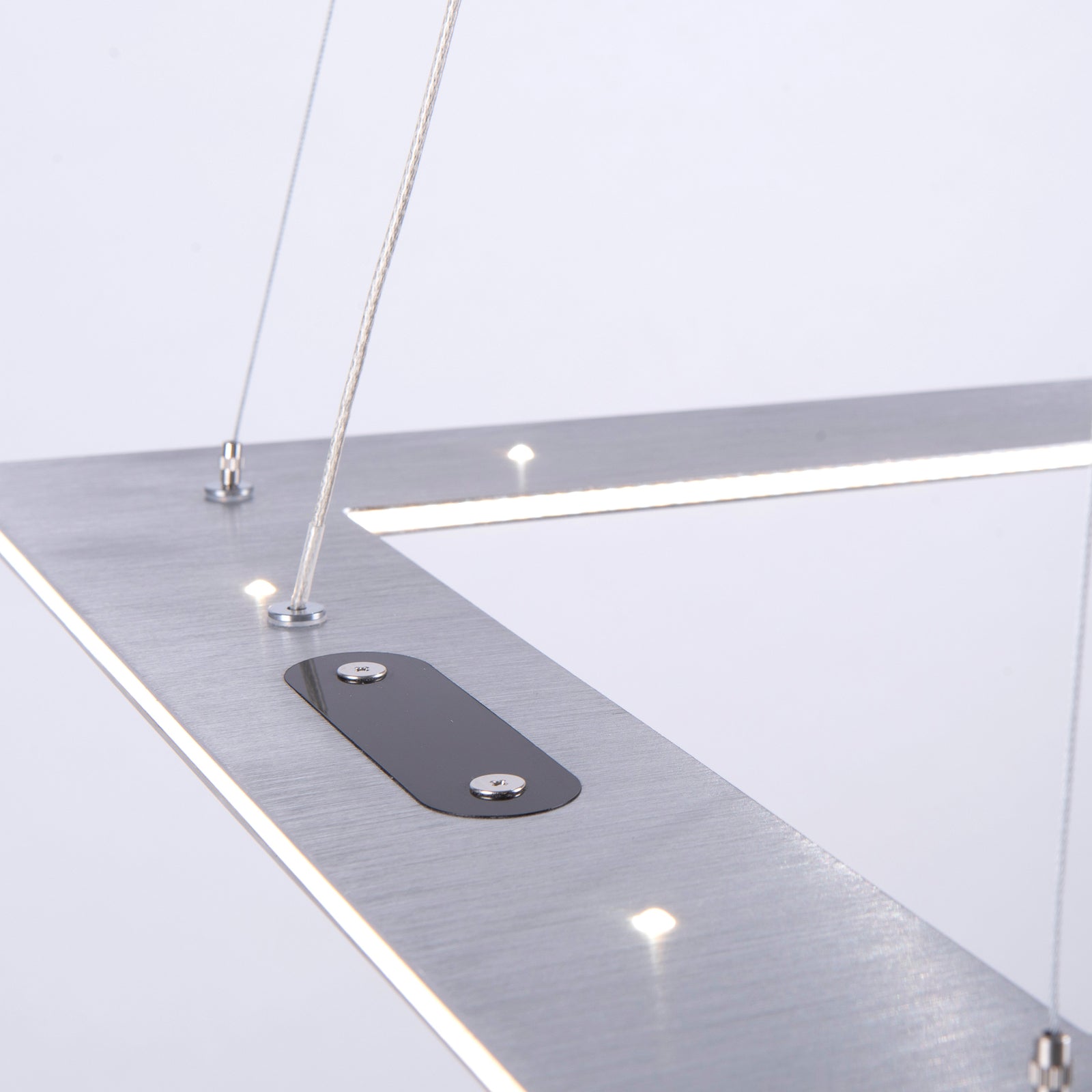 Nærbilde av LED pendellampe Pure Cosmo 50x50 cm aluminium