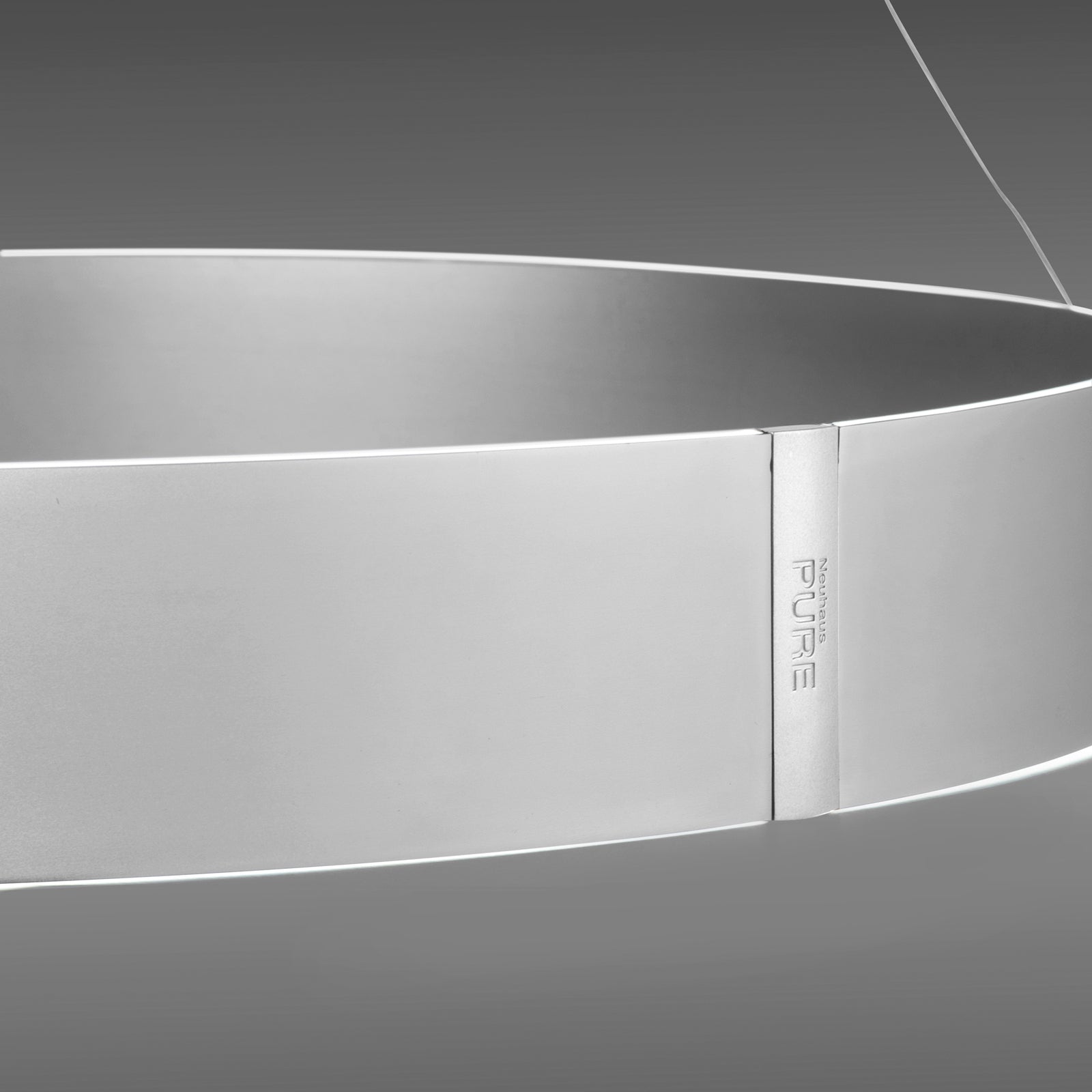 LED pendellampe PURE E-Clipse aluminium Ø70 cm 44W CCT dimbar med fjernkontroll