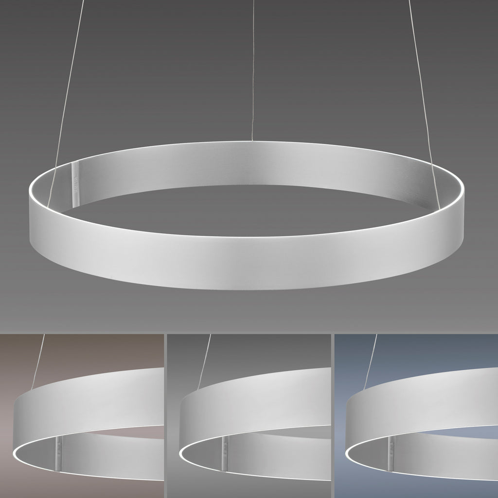 LED pendellampe PURE E-Clipse aluminium Ø70 cm 44W CCT dimbar oppheng