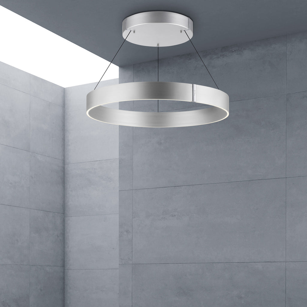 LED pendellampe PURE E-Clipse aluminium Ø70 cm 44W CCT dimbar lysstyring