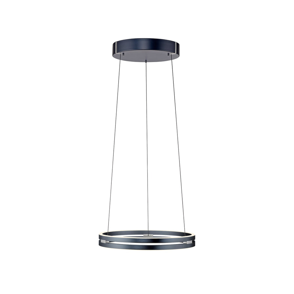 LED pendellampe PURE E-Loop CCT fjernkontroll Ø50 cm grå forfra