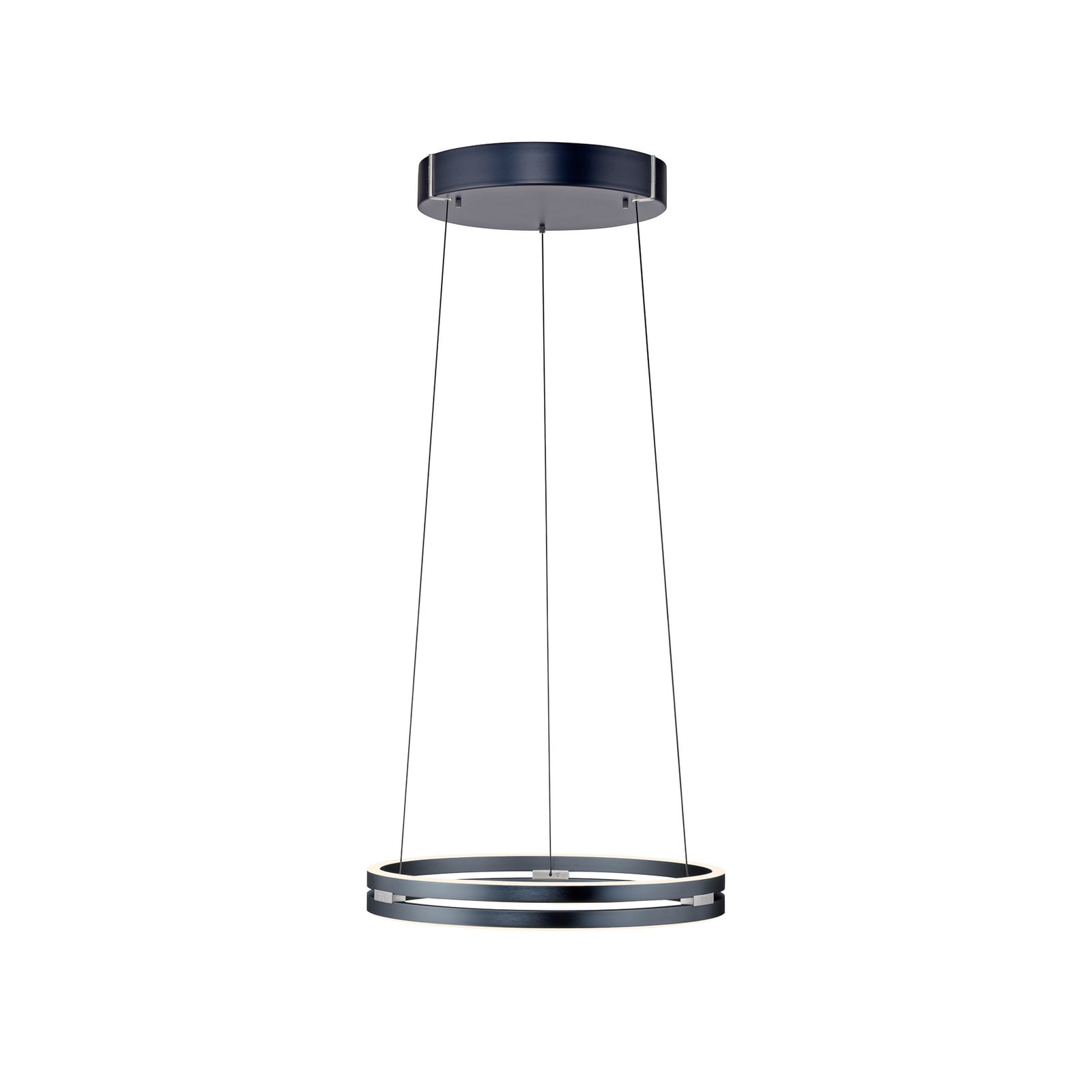 LED pendellampe PURE E-Loop CCT fjernkontroll Ø50 cm grå forfra