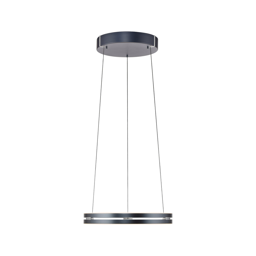 Montert LED pendellampe PURE E-Loop CCT fjernkontroll Ø50 cm grå i rom