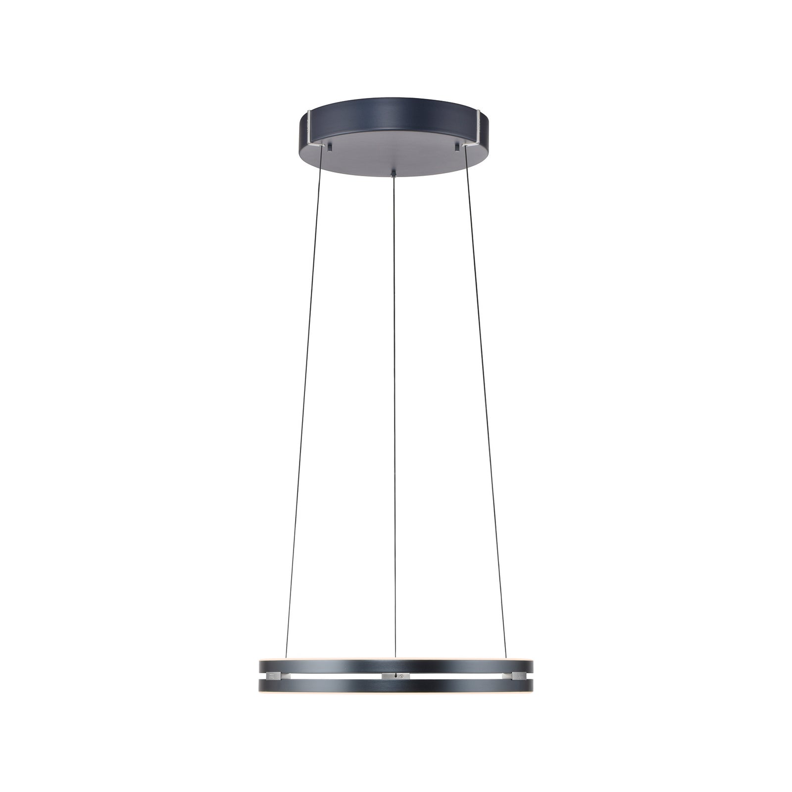 Montert LED pendellampe PURE E-Loop CCT fjernkontroll Ø50 cm grå i rom