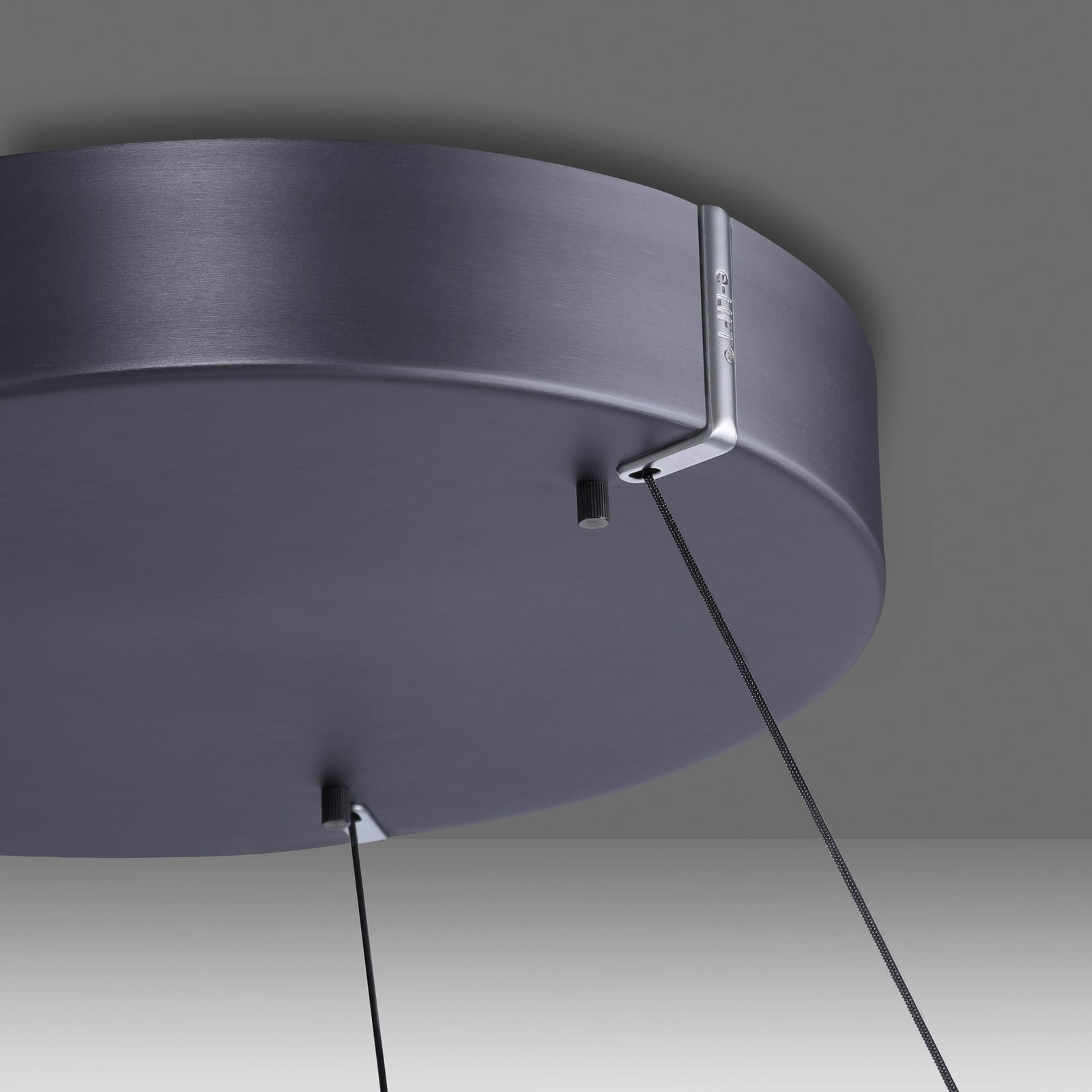 LED pendellampe PURE E-Loop CCT fjernkontroll Ø50 cm grå med fjernkontroll