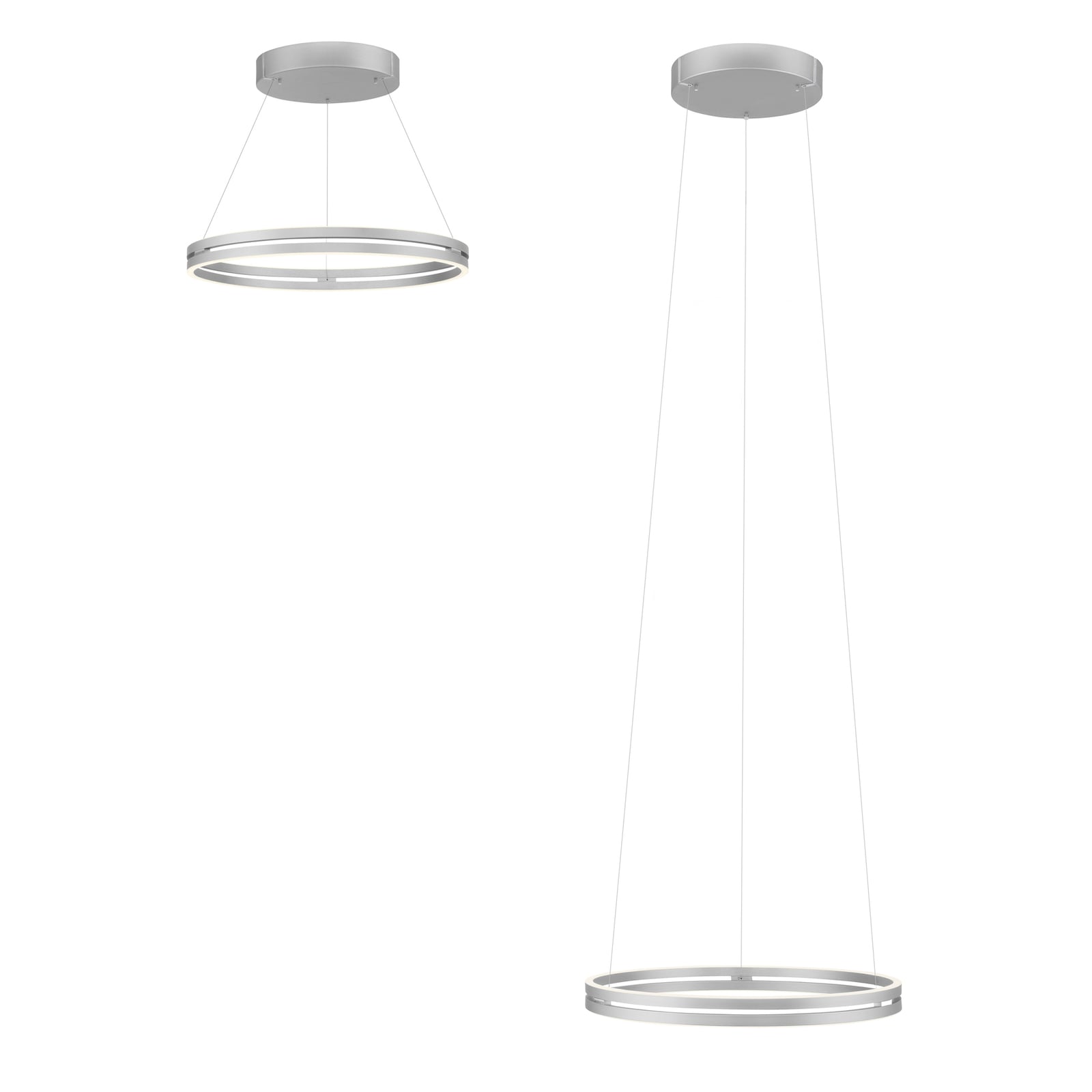 LED pendellampe PURE E-Loop aluminium Ø70 cm bakside