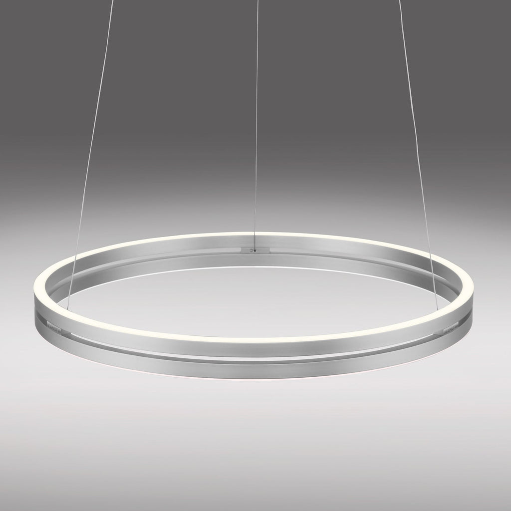 LED pendellampe PURE E-Loop aluminium Ø70 cm nærbilde