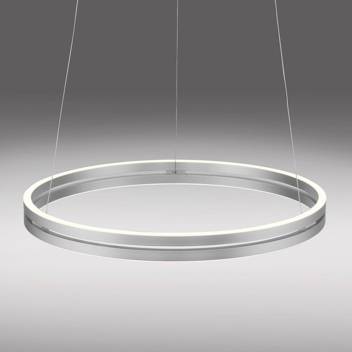 LED pendellampe PURE E-Loop aluminium Ø70 cm nærbilde