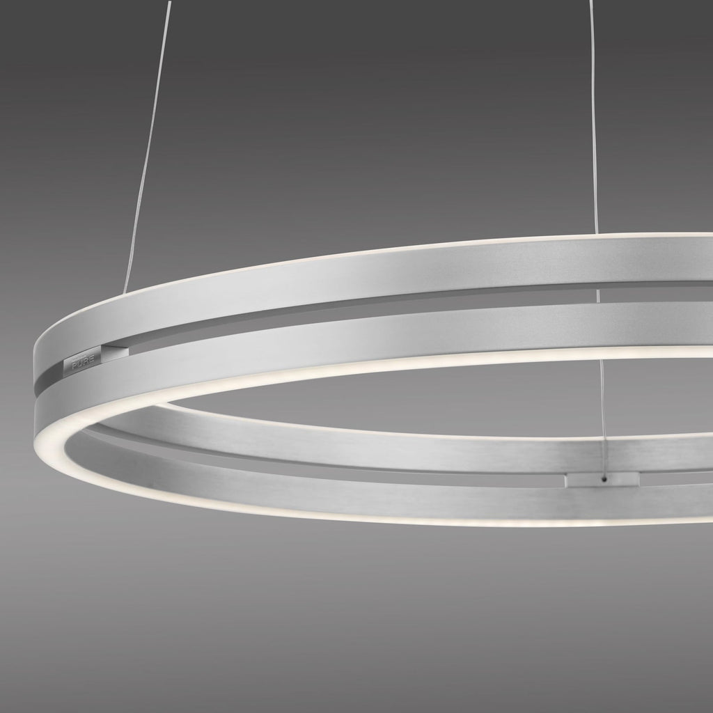 LED pendellampe PURE E-Loop aluminium Ø70 cm sideprofil