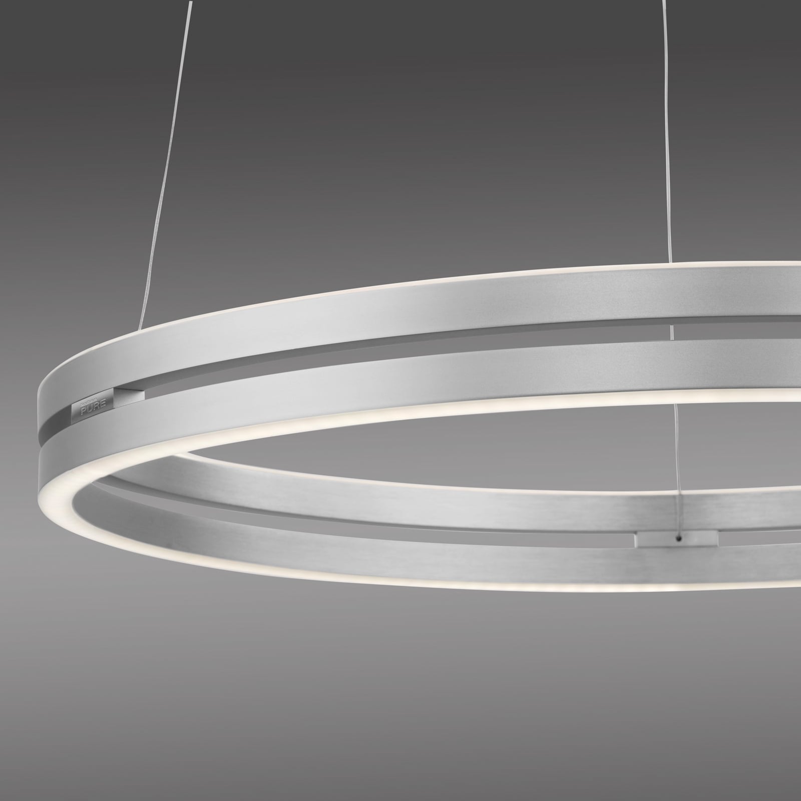 LED pendellampe PURE E-Loop aluminium Ø70 cm sideprofil