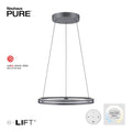 LED pendellampe PURE E-Loop aluminium Ø70 cm forfra