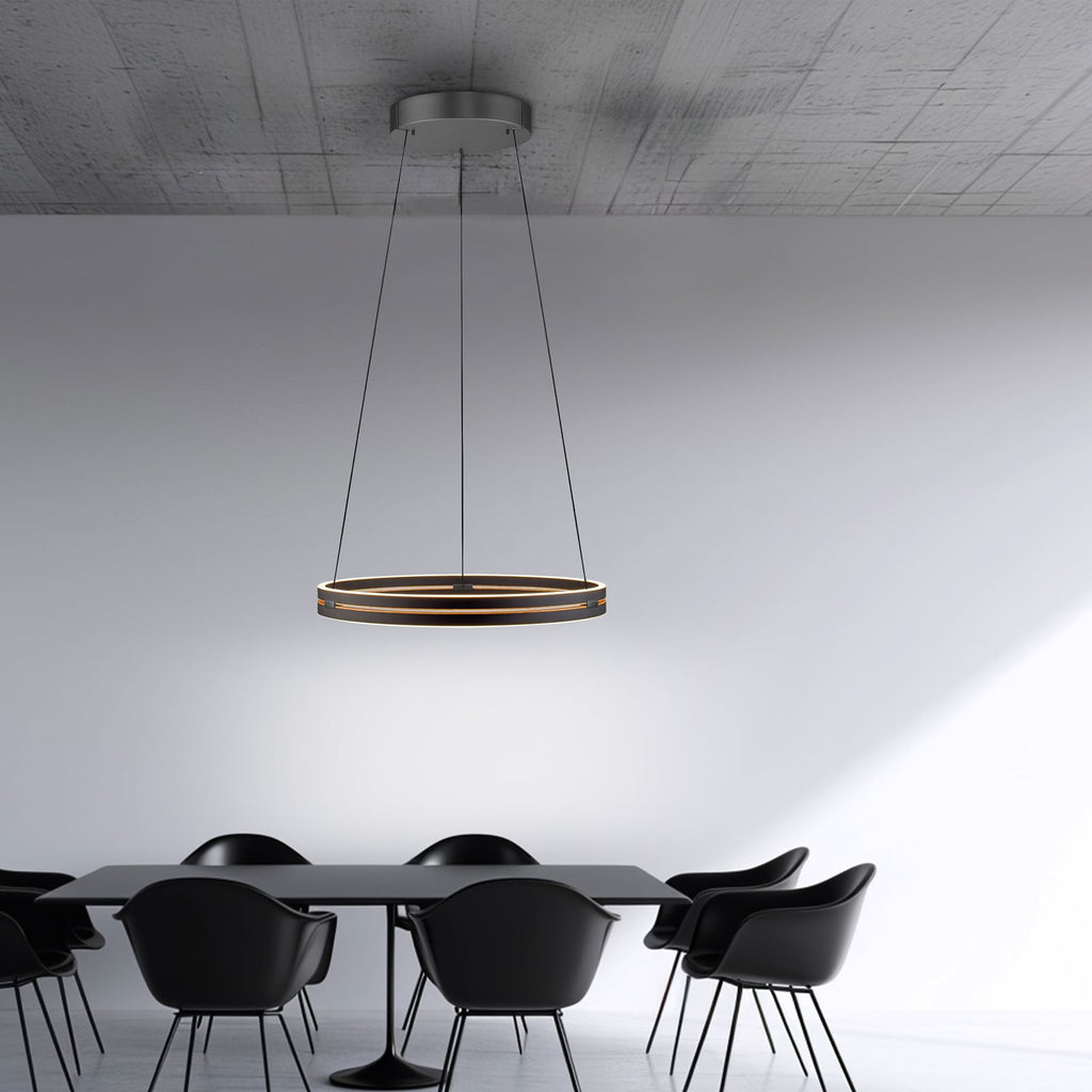 LED pendellampe PURE E-Loop aluminium Ø70 cm bakside