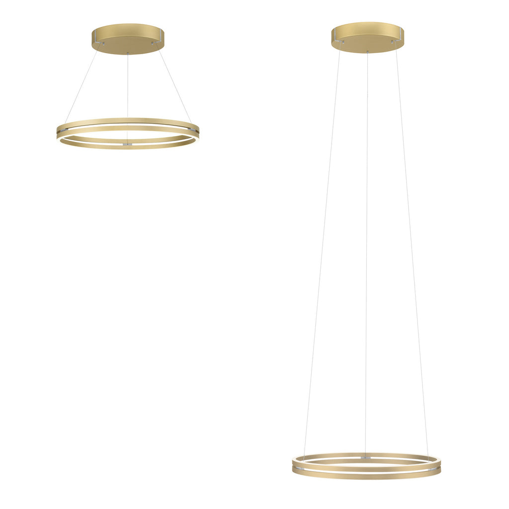 LED pendellampe PURE E-Loop aluminium dimbar CCT Ø70 cm bakside