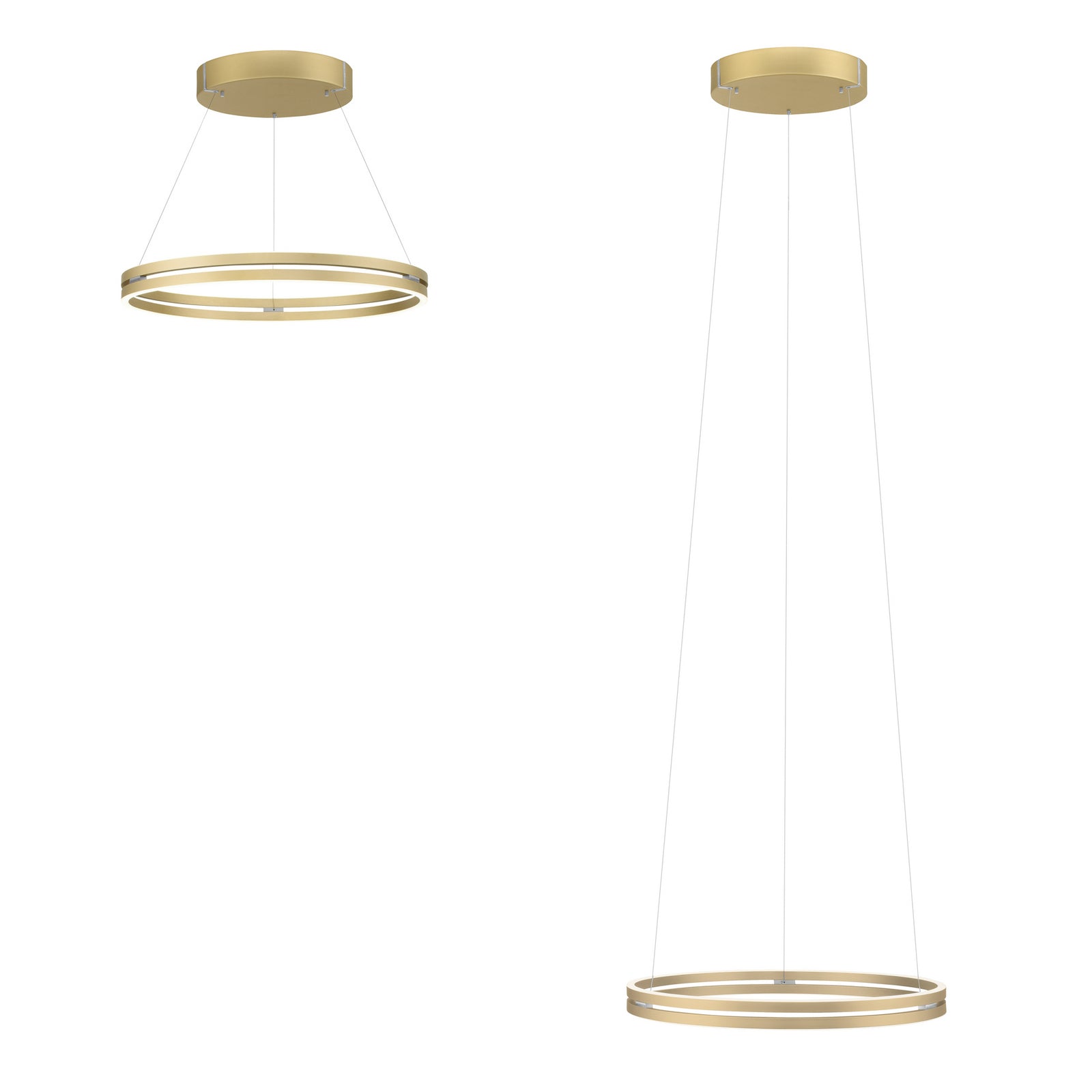 LED pendellampe PURE E-Loop aluminium dimbar CCT Ø70 cm bakside