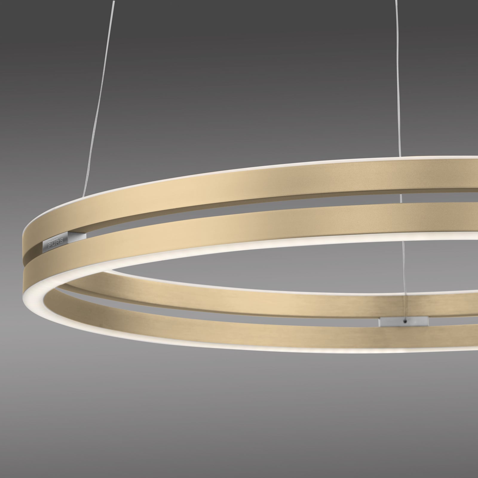 LED pendellampe PURE E-Loop aluminium dimbar CCT Ø70 cm sidebilde