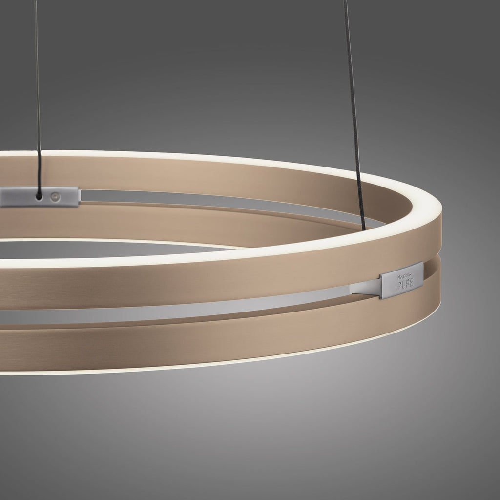 LED pendellampe PURE E-Loop messing med fjernkontroll