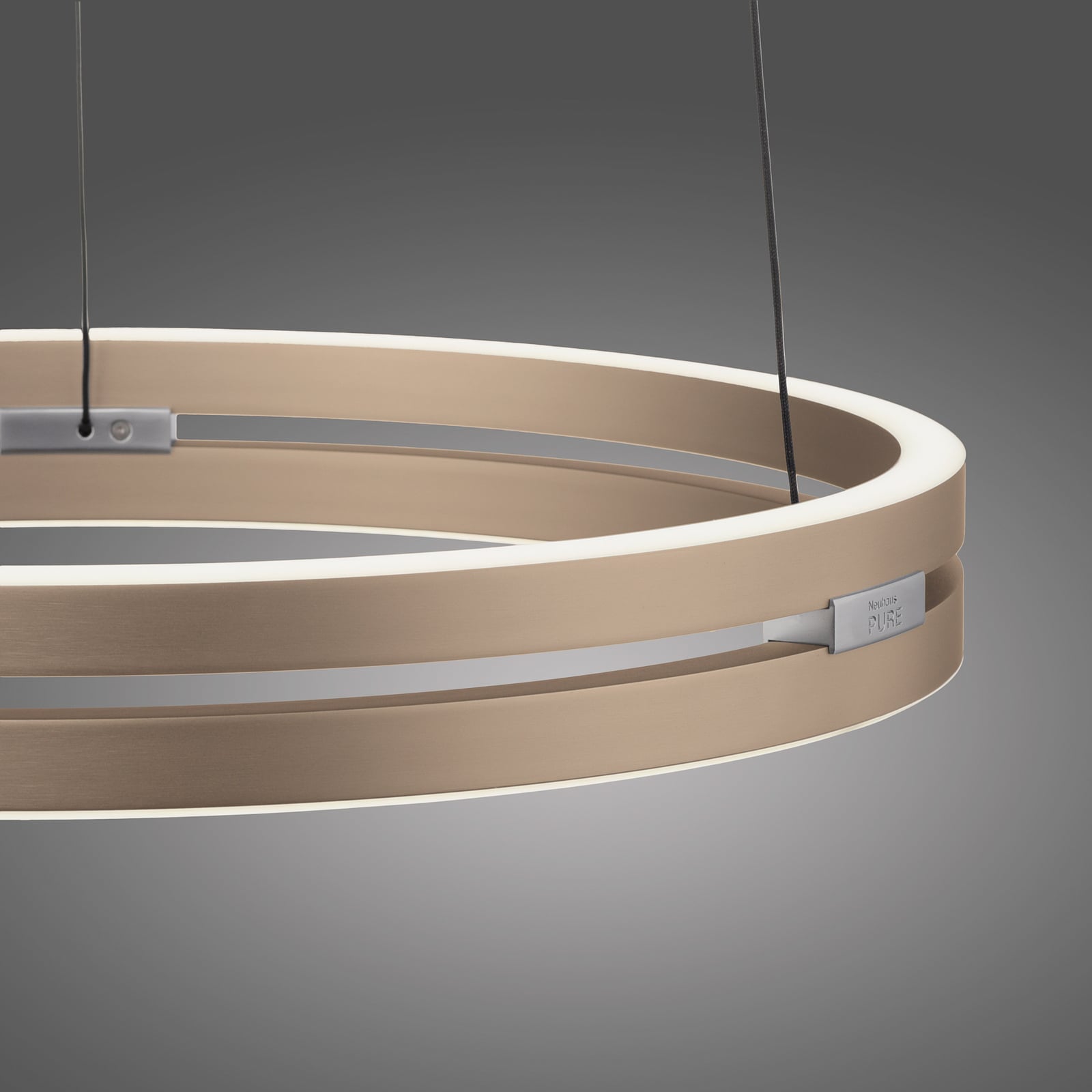 LED pendellampe PURE E-Loop messing med fjernkontroll
