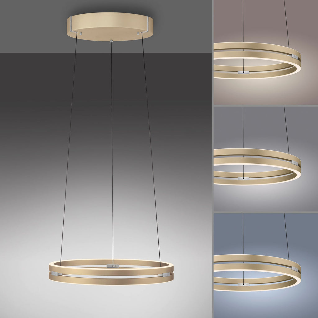 LED pendellampe PURE E-Loop messing med synlig lyskilde
