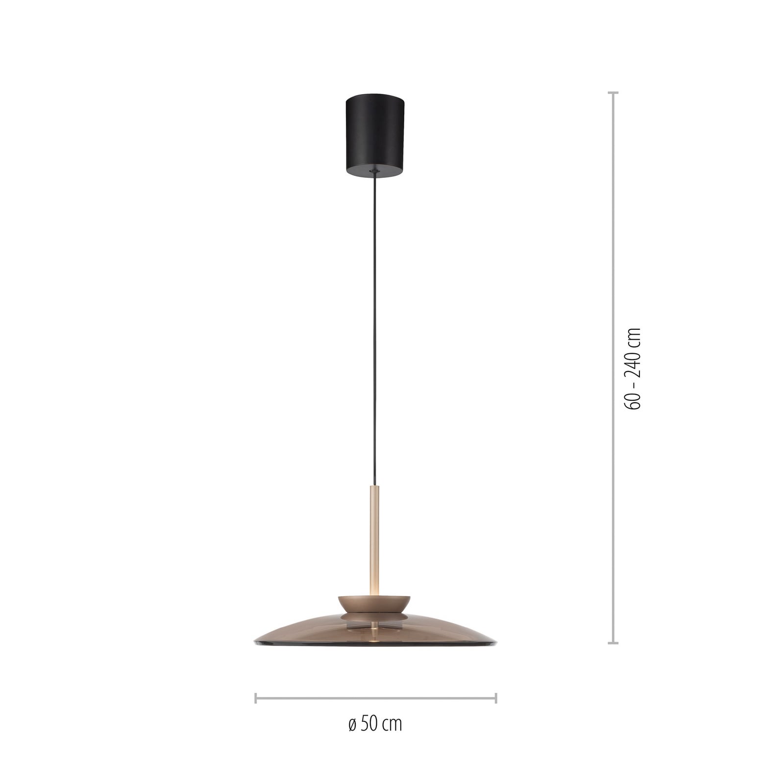 LED pendellampe PURE E-Moon detalj glasskjerm