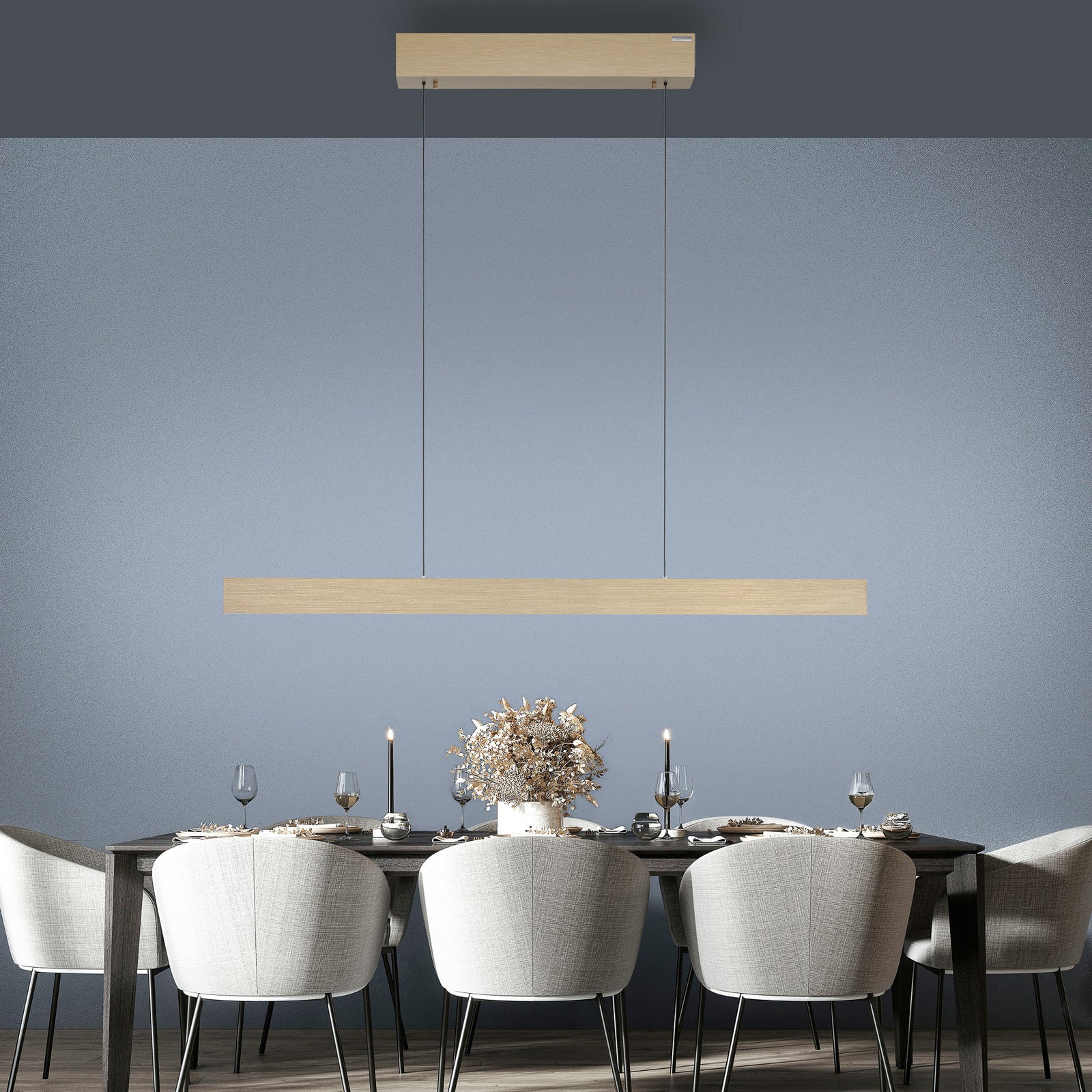 LED pendellampe PURE E-Motion dimbar CCT fjernkontroll gull bakside