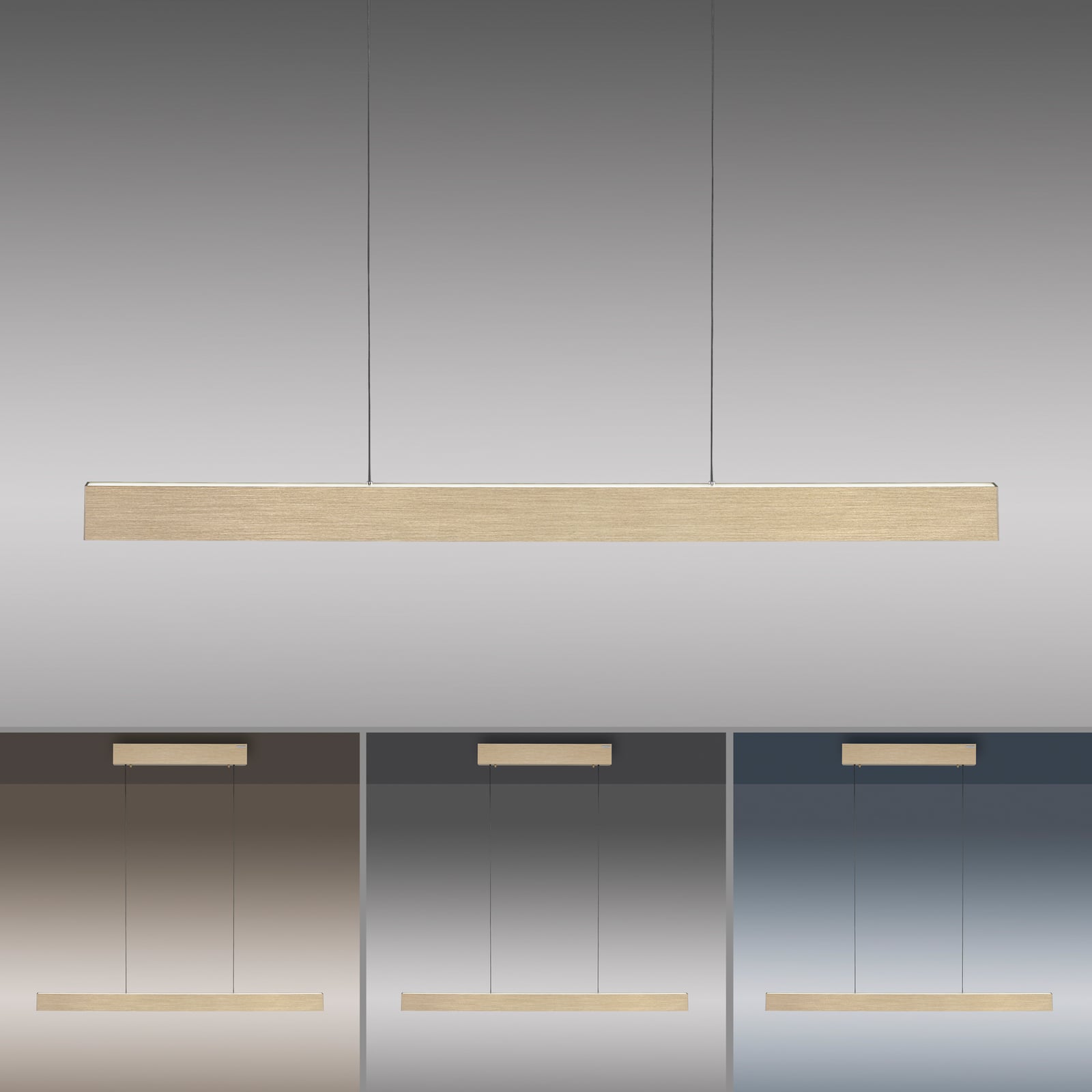 LED pendellampe PURE E-Motion dimbar CCT fjernkontroll gull nærbilde