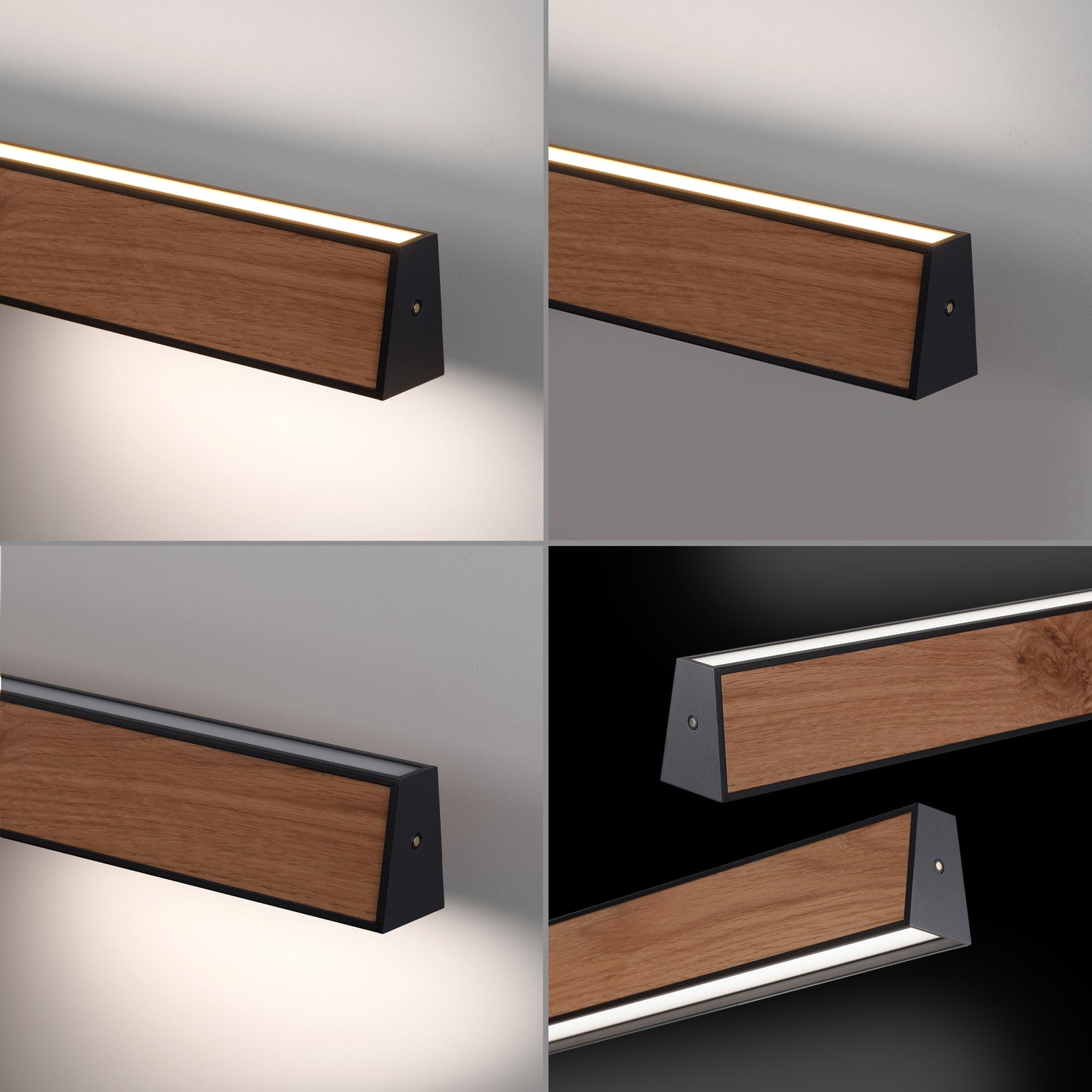 LED pendellampe PURE E-Motion eik/svart CCT fjernkontroll med fjernkontroll