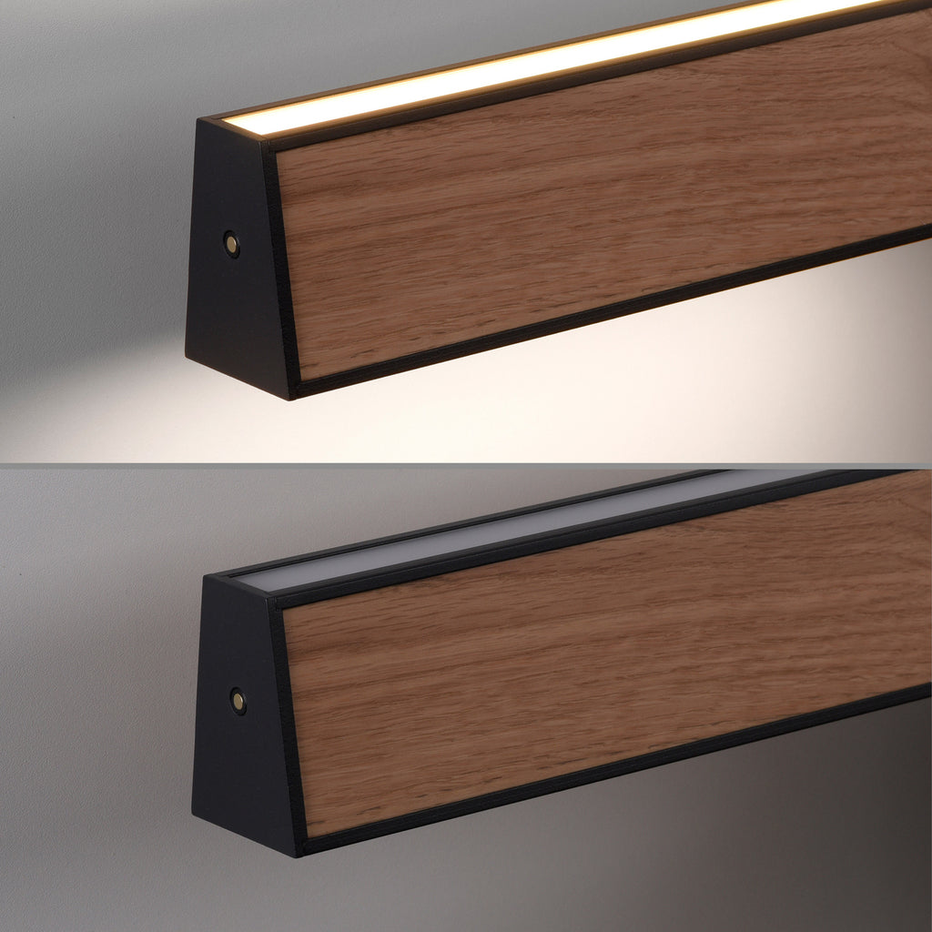 LED pendellampe PURE E-Motion eik/svart CCT fjernkontroll oppheng