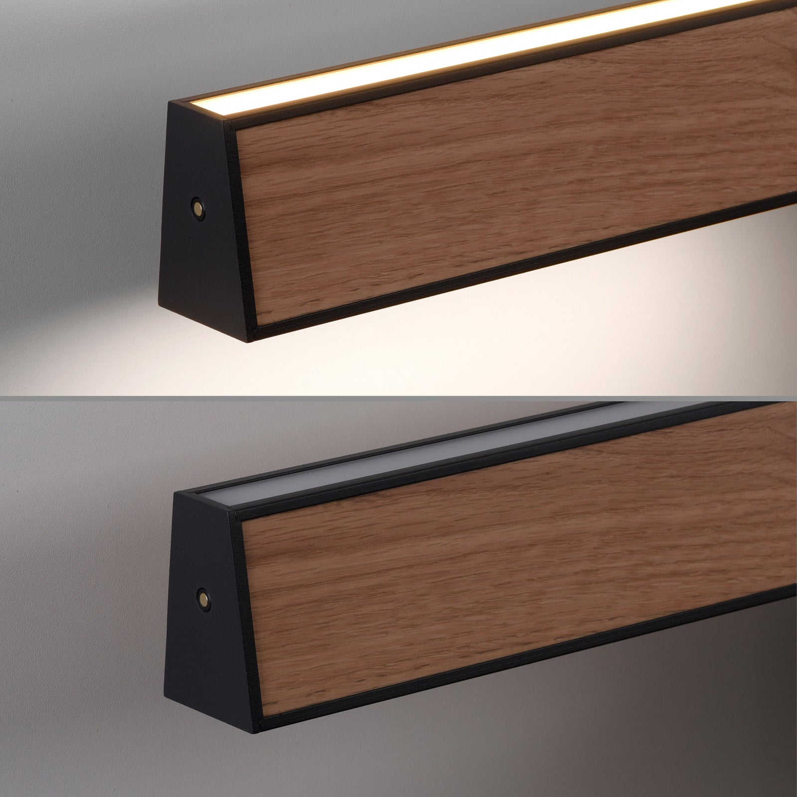 LED pendellampe PURE E-Motion eik/svart CCT fjernkontroll oppheng