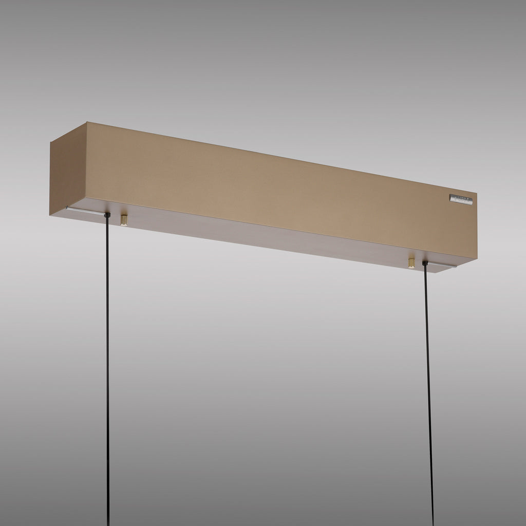 LED pendellampe PURE E-Popup 18-lys glass bronse med dobbel sfærestruktur