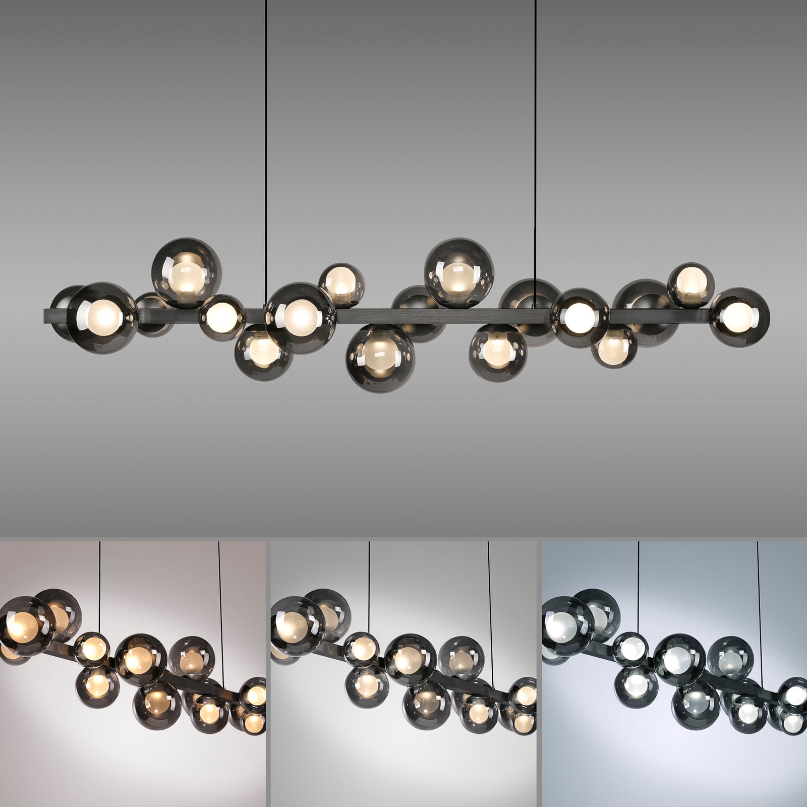 Glassdesign på LED pendellampe PURE E-Popup