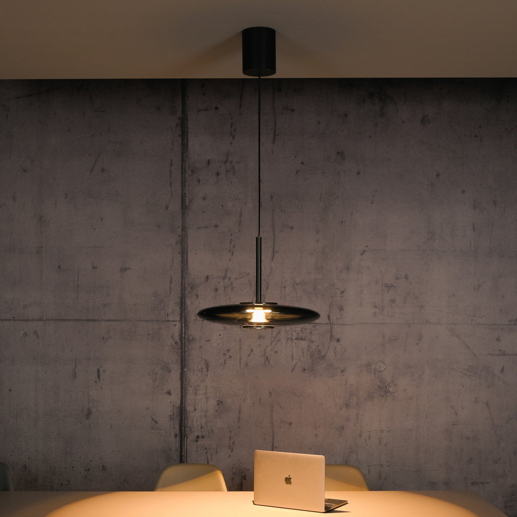 LED pendellampe PURE E-Vitrum glass Ø45 cm bakside