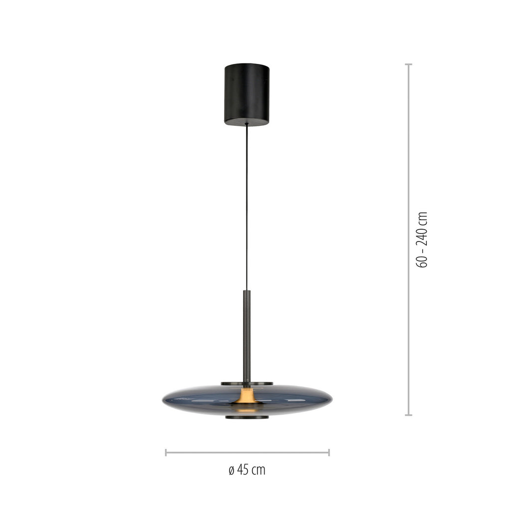 LED pendellampe PURE E-Vitrum glass Ø45 cm detalj av glass
