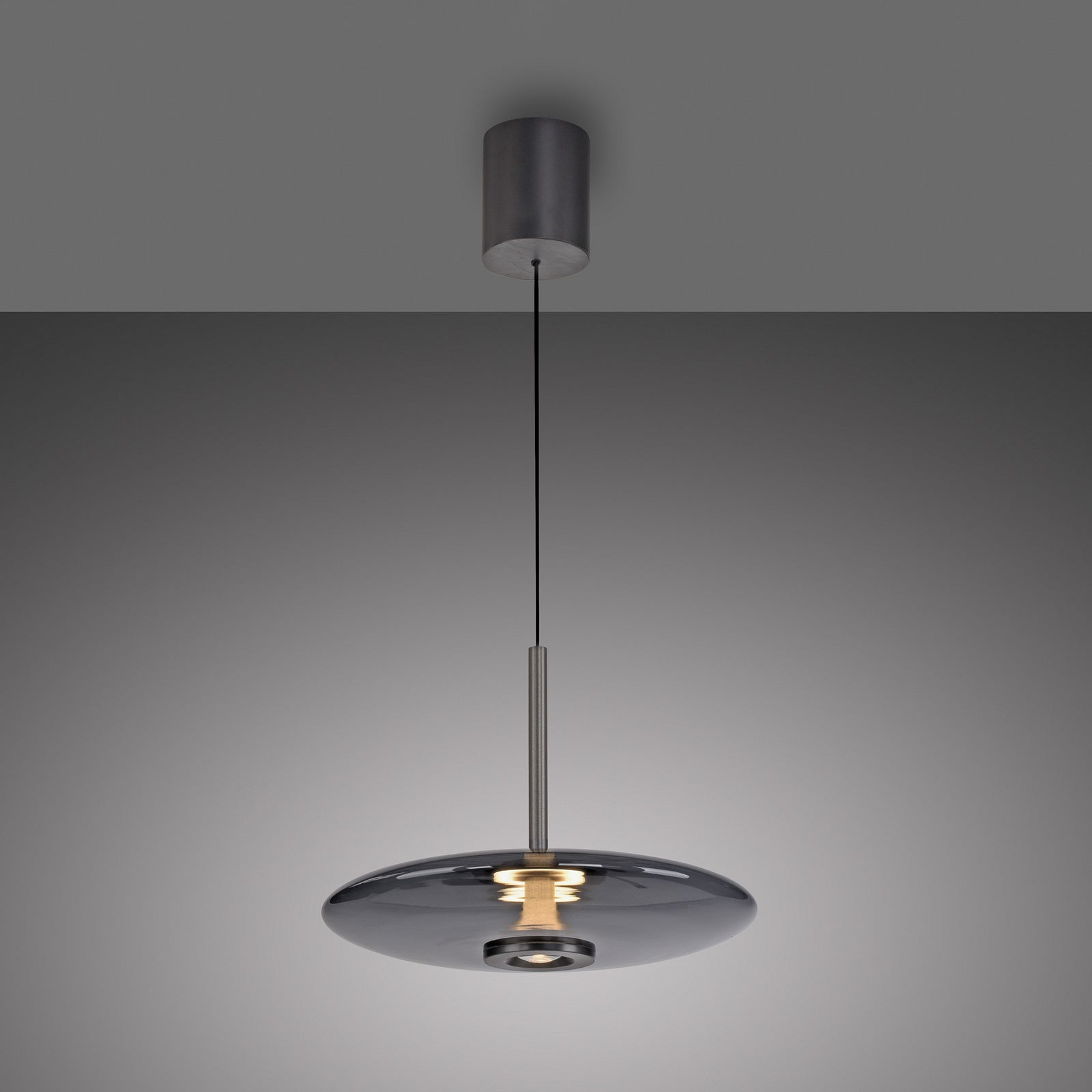 LED pendellampe PURE E-Vitrum glass Ø45 cm nærbilde av lampearm