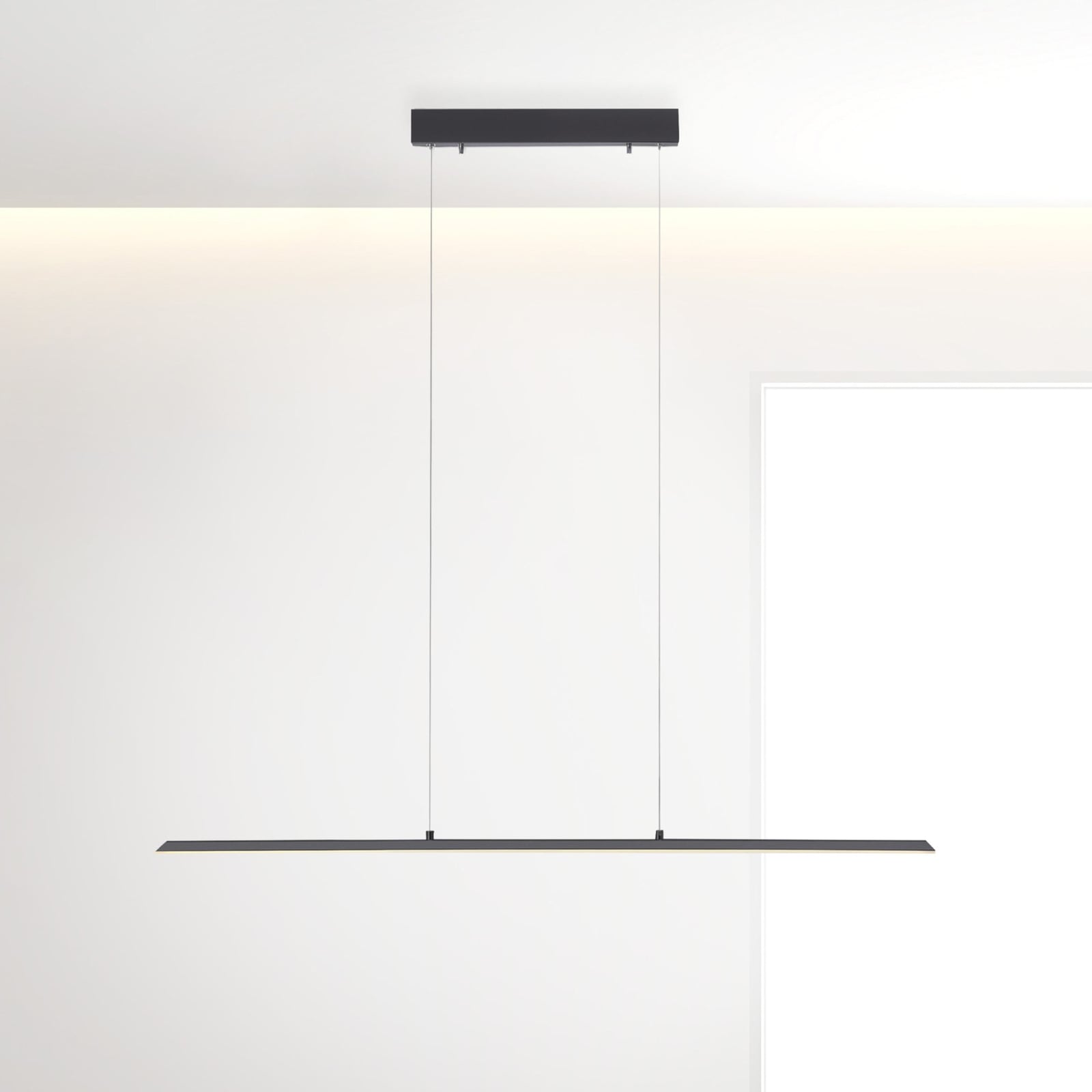 LED pendellampe PURE Lite antrasitt dimbar CCT 100 cm forfra