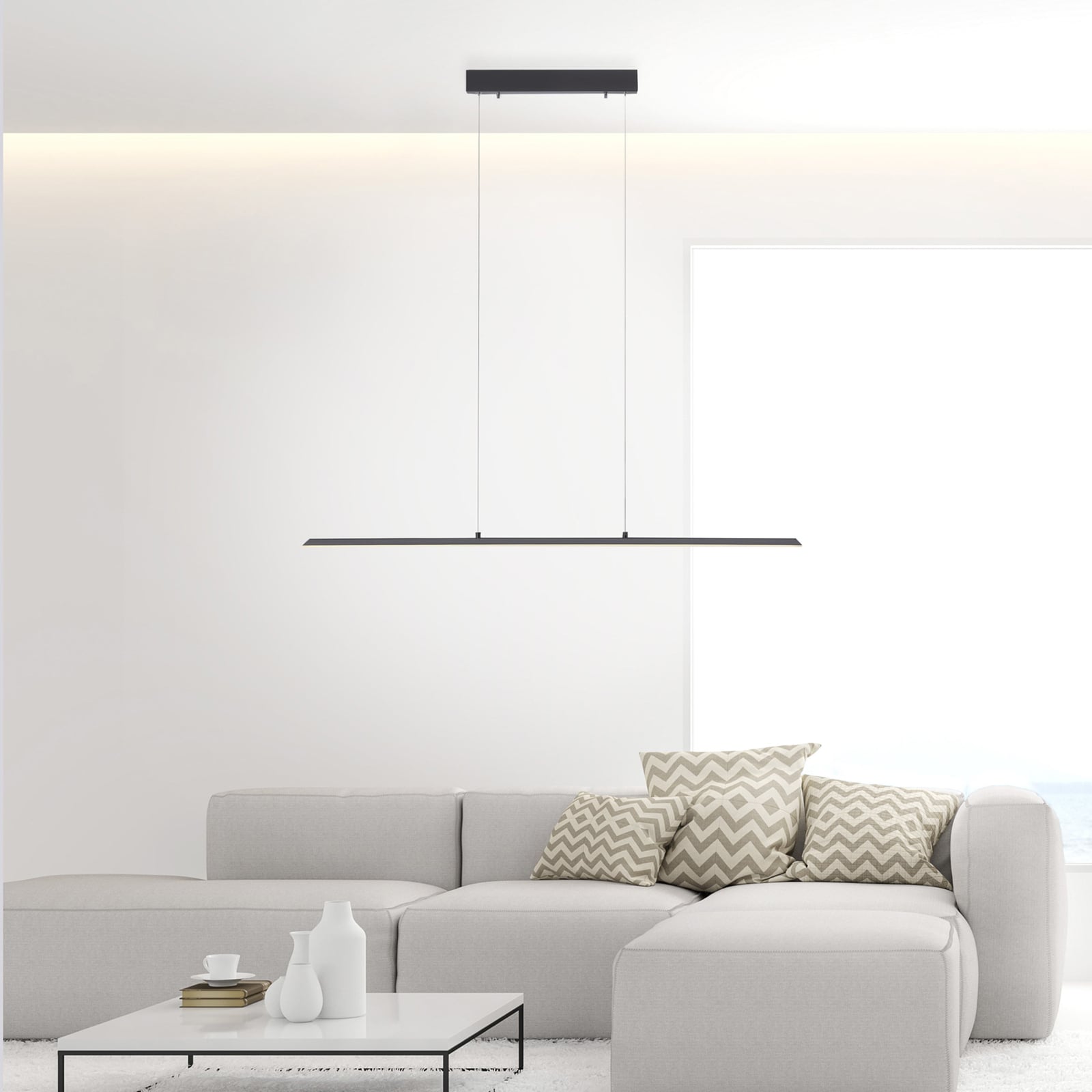 LED pendellampe PURE Lite antrasitt dimbar CCT 100 cm bakside