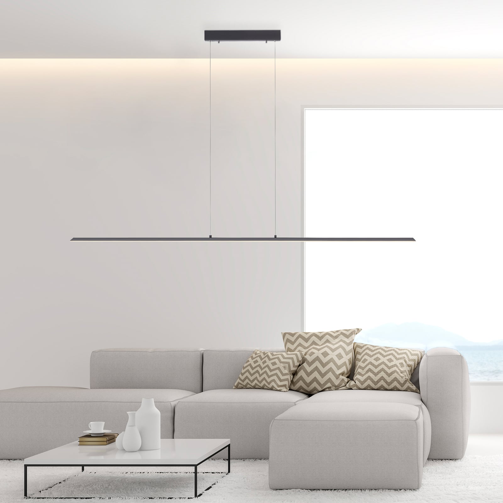 LED pendellampe PURE Lite antrasitt 160 cm bakside