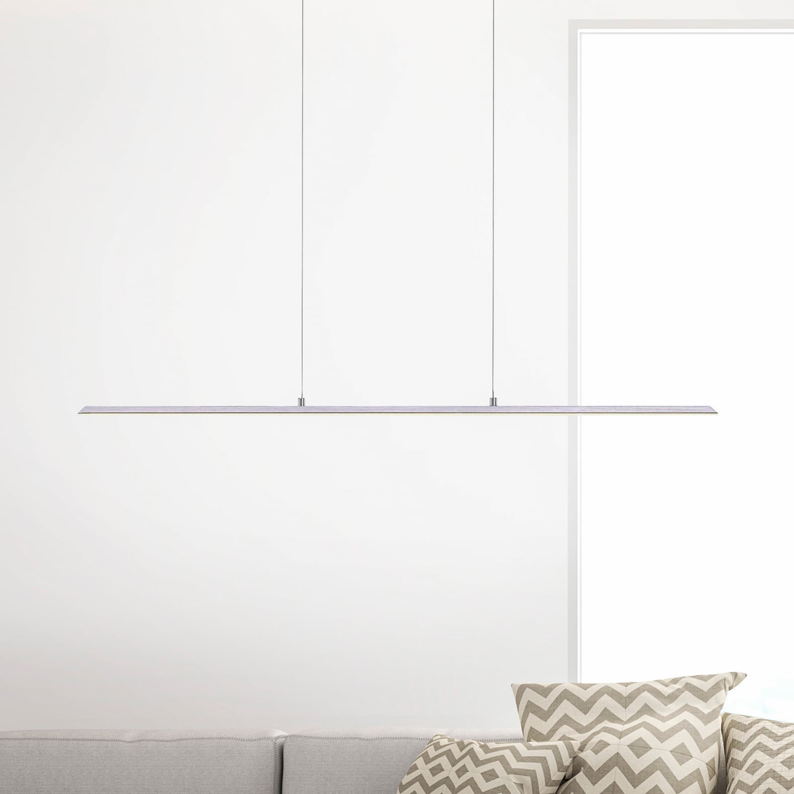 Detaljbilde av sensor på LED pendellampe PURE Lite dimbar CCT aluminium 100 cm