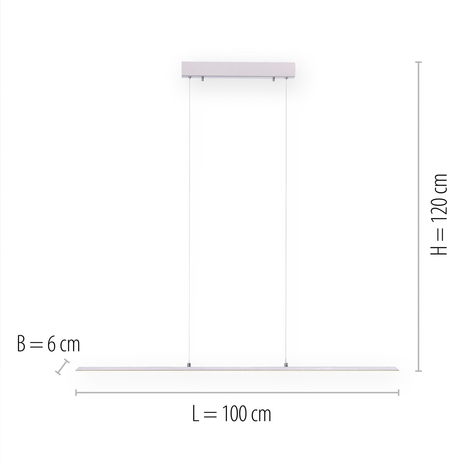 Montert LED pendellampe PURE Lite dimbar CCT aluminium 100 cm over spisebord