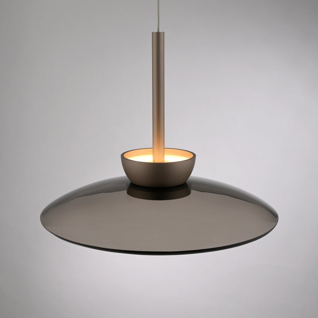 LED pendellampe PURE Moon 3-lys dimbar bronse amberglass justerbar høyde