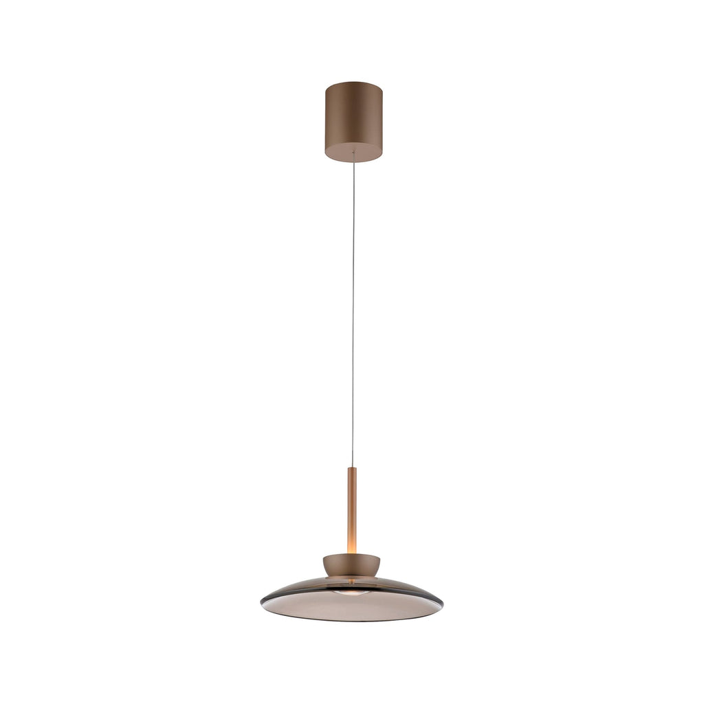 LED pendellampe PURE Moon ravglass dimbar Ø32 cm forfra