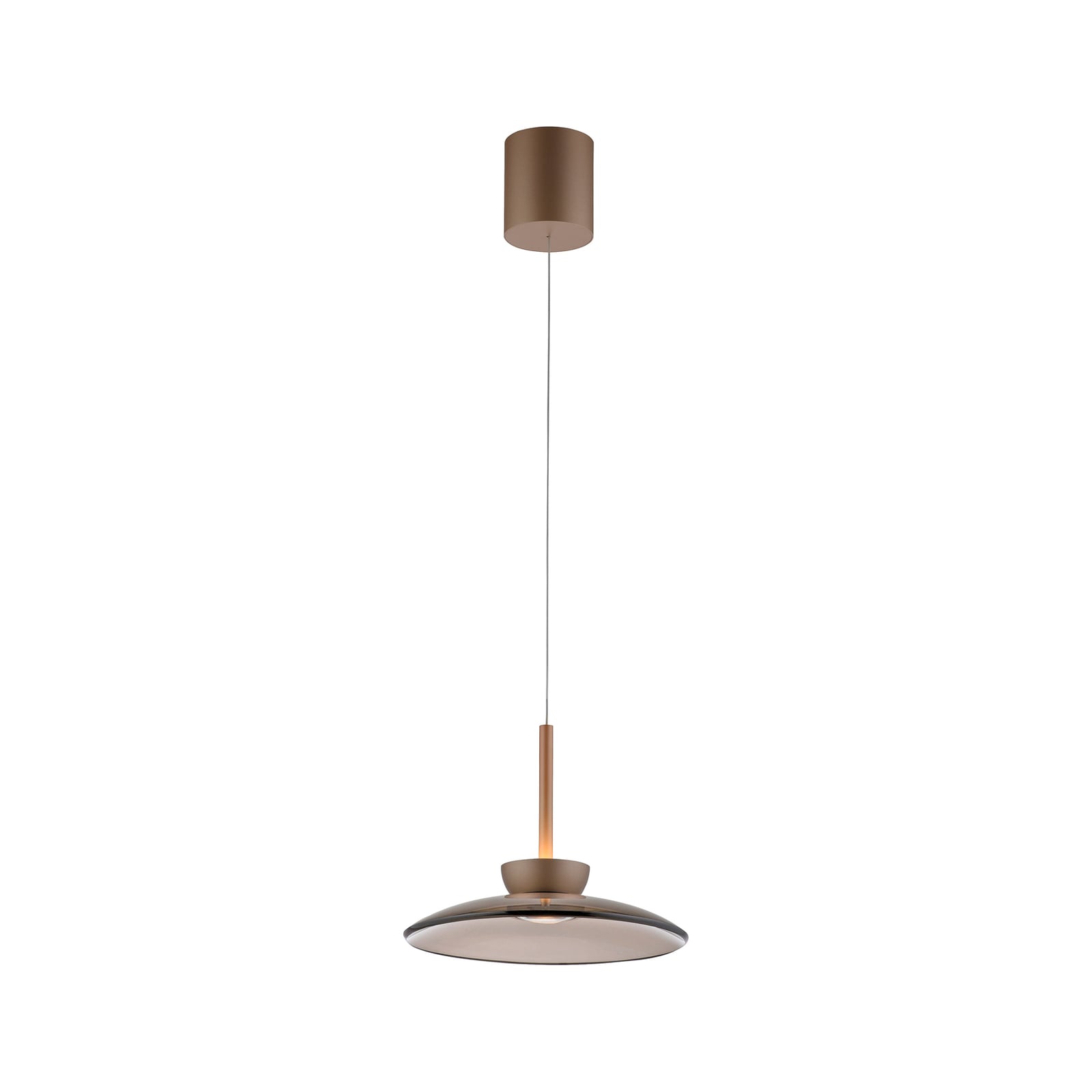 LED pendellampe PURE Moon ravglass dimbar Ø32 cm forfra