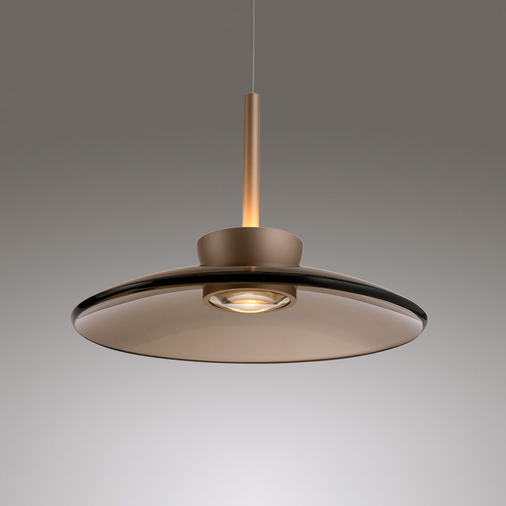 LED pendellampe PURE Moon ravglass dimbar Ø32 cm med justerbart kabel